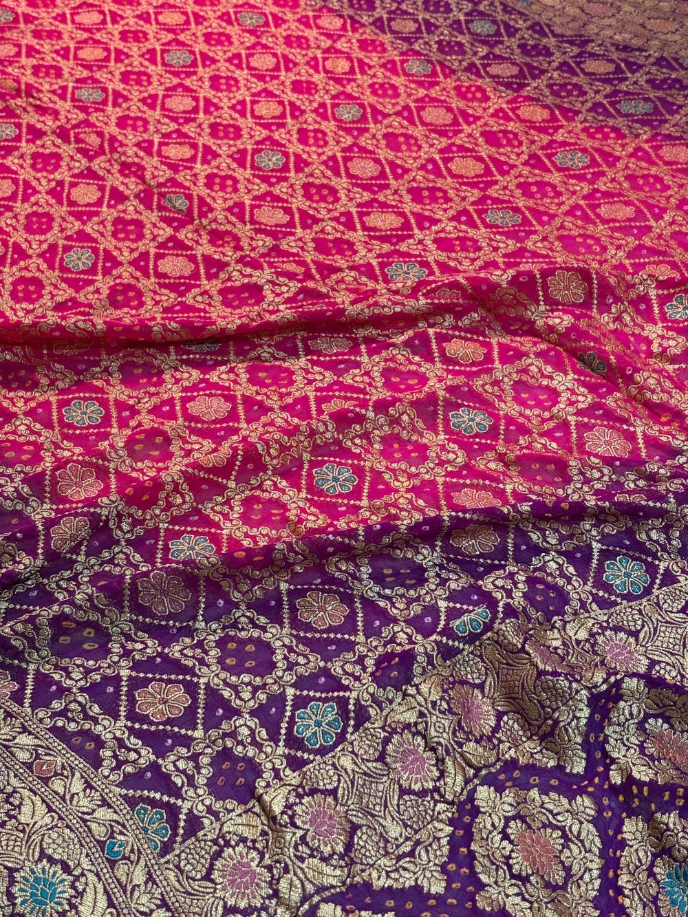 Georgette Bandhni Saree